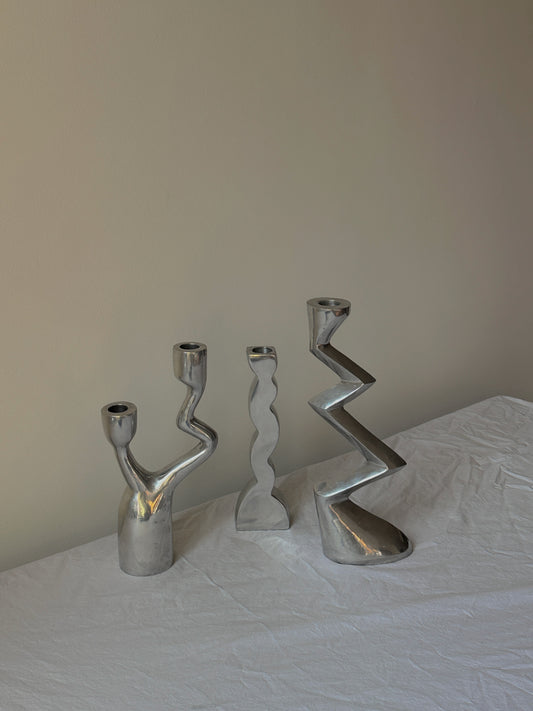 Matthew Hilton 1980s Candle Holder Trio