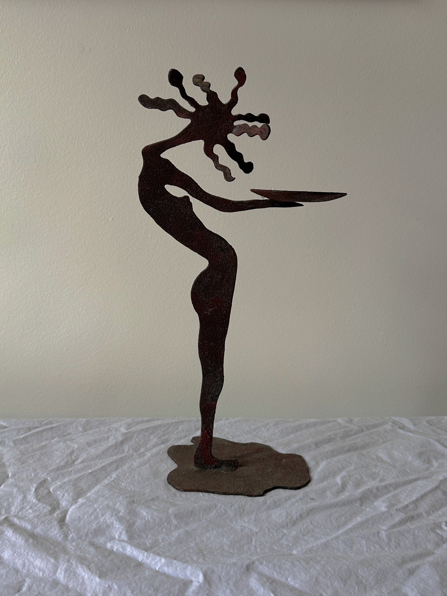Elegant Metal Paunch Sculpture