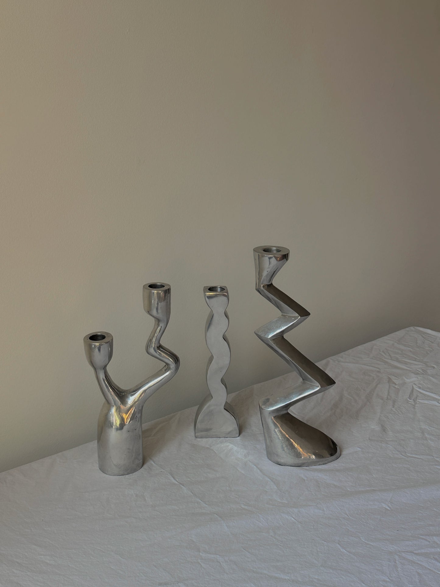 Matthew Hilton 1980s Candle Holder Trio